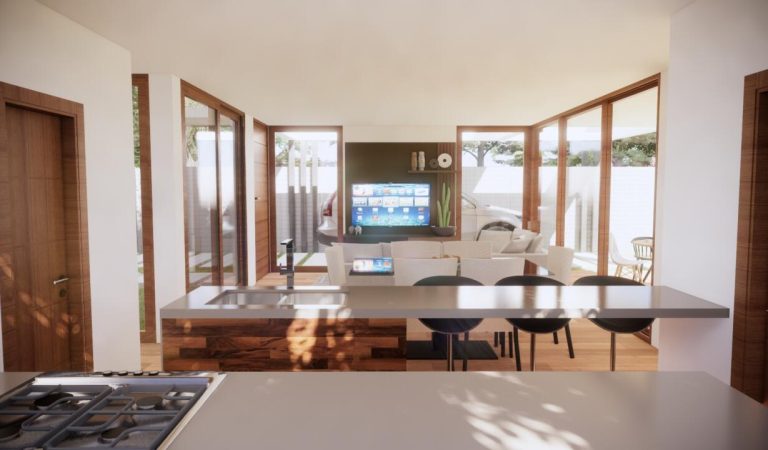 cocina a living